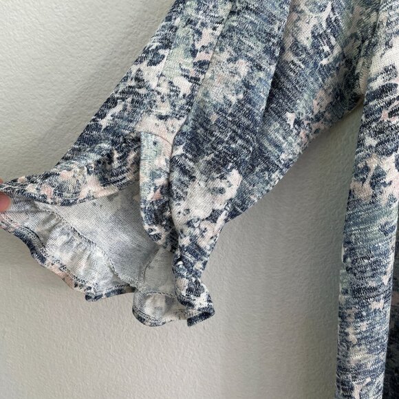 Rose + Olive Womens Plus 3X Lightweight Knit Shirt Tunic Top 3/4 Ruffle Sleeves - Picture 7 of 8